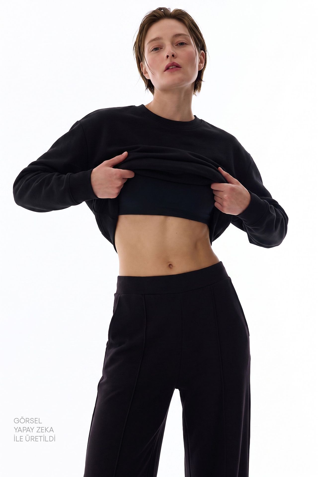 PENTI Modal Crew Neck Oversized Sweatshirt 3