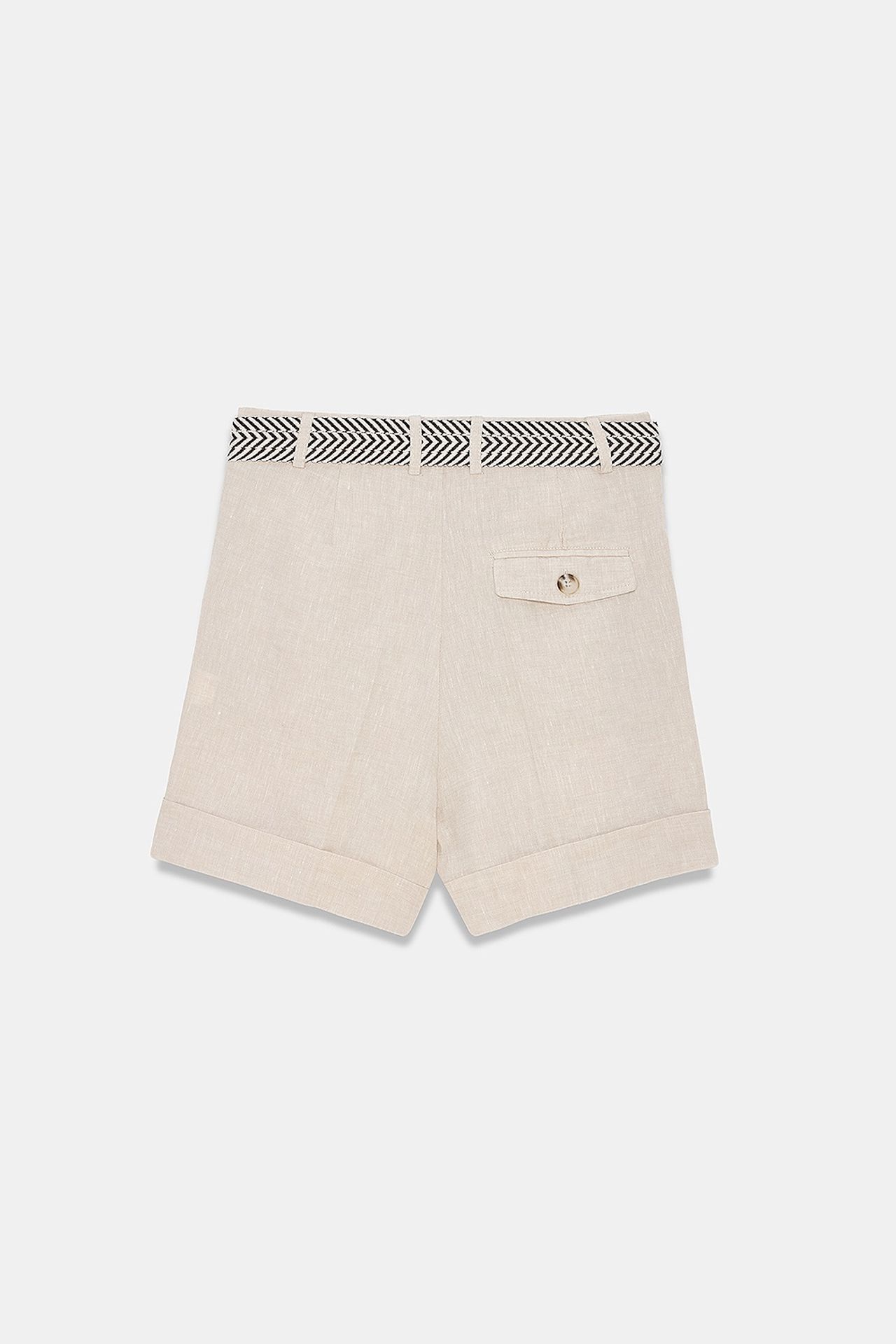 DILVIN Women's Linen High-Waist Tailored Shorts 6