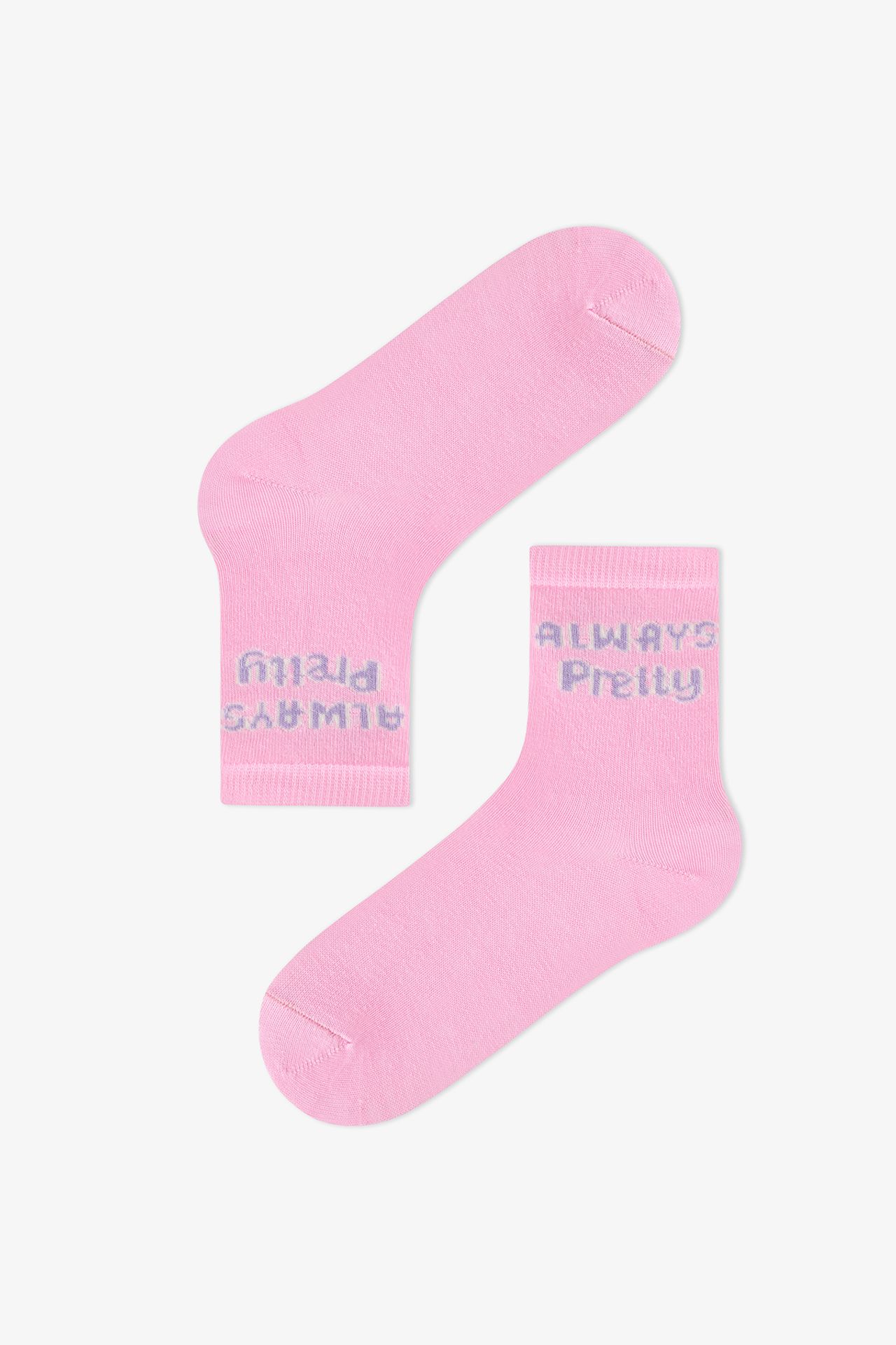 PENTI Girls' Fluffy Cat Pattern Cotton 2-Pack Ankle Socks 3