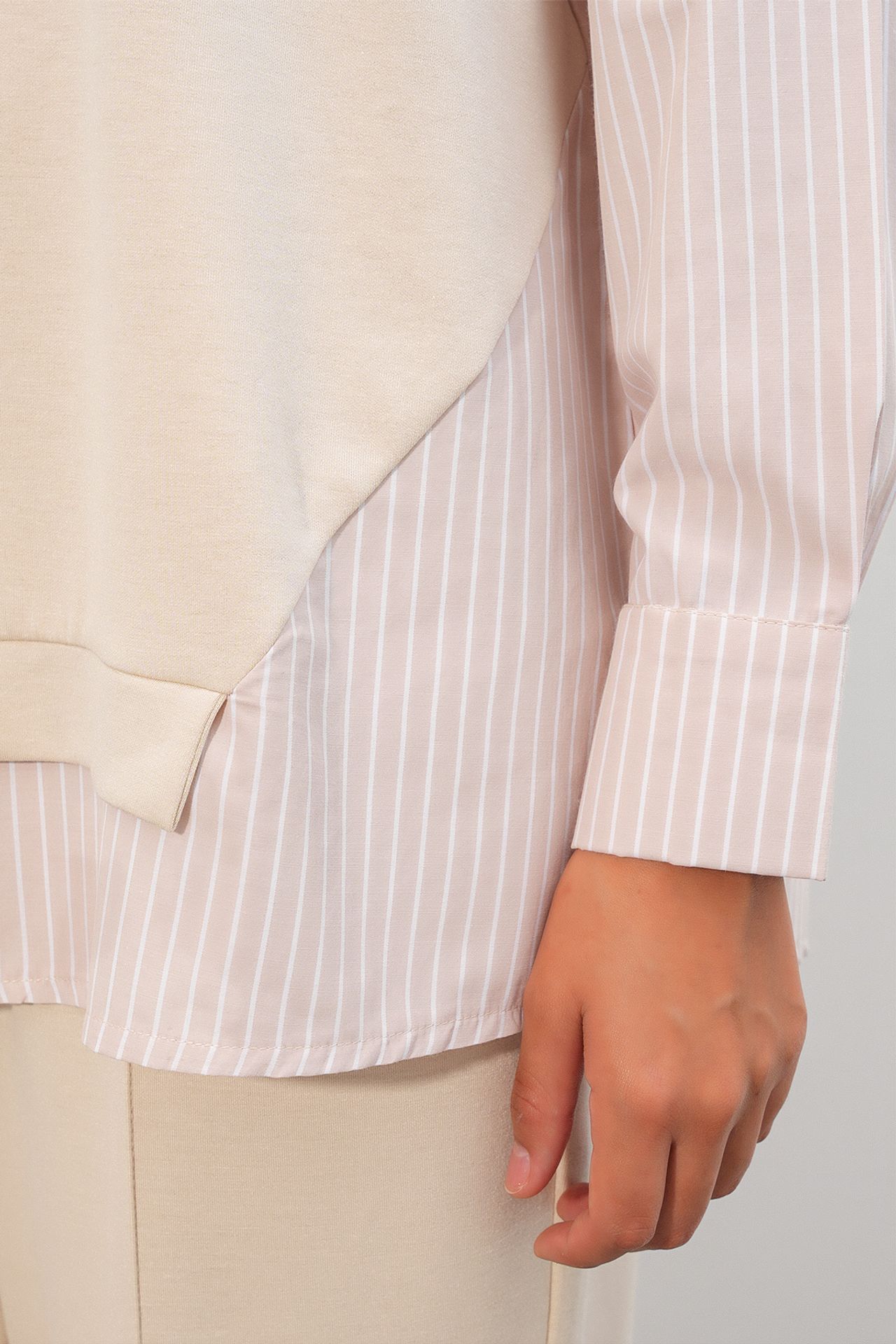 BDART Striped Long Crew Neck Two-Piece Coord Set 5