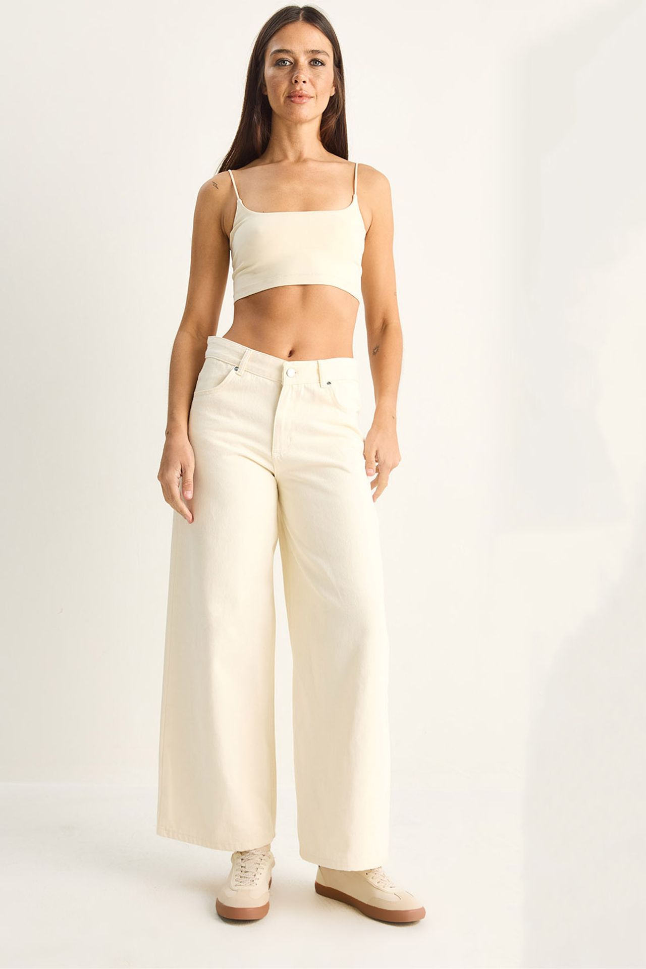 LUCCI High-Waist Wide-Leg Denim Jeans