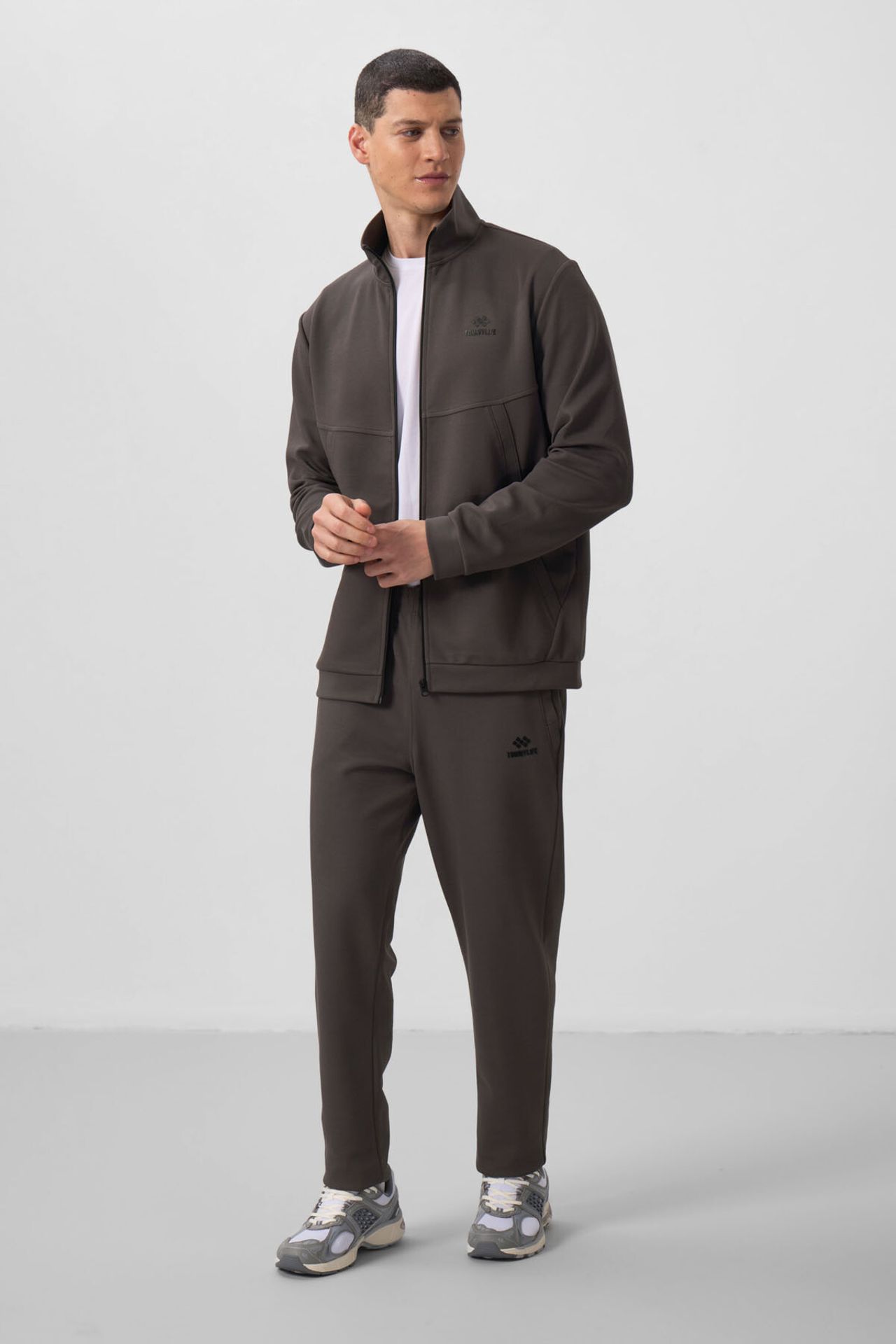 TOMMY Men's Long-sleeve Zip Sweatshirt And Pants Set 5