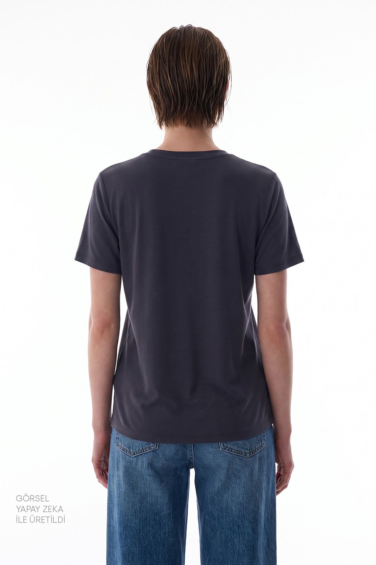 PENTI Women's Modal T-Shirt Crew Neck 5