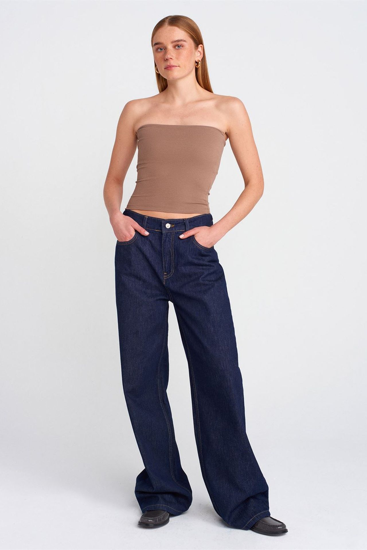 DILVIN Strapless Bodycon Bandeau Blouse 3