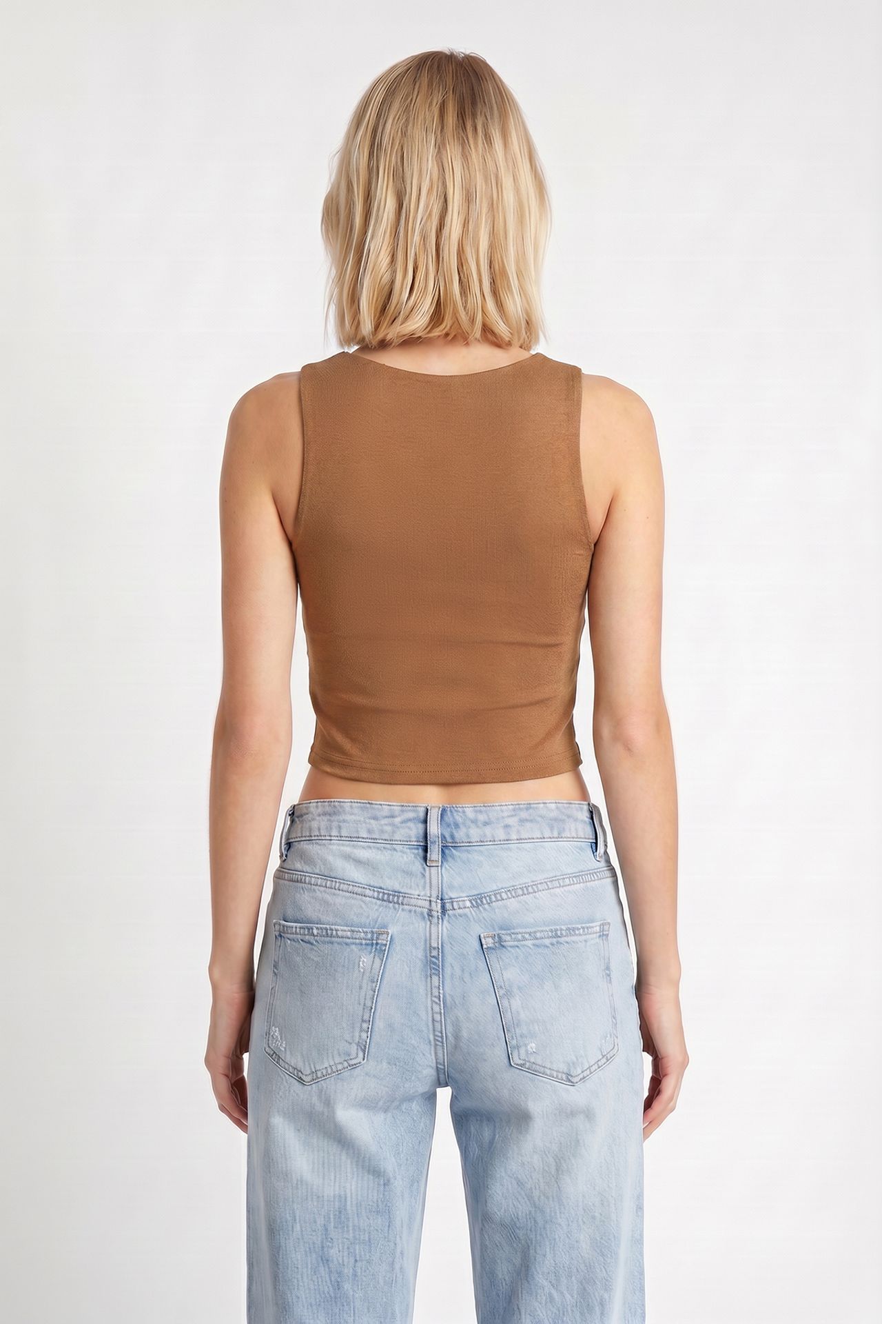 ISTANBUL Slim Fit Crew Neck Crop Top 5