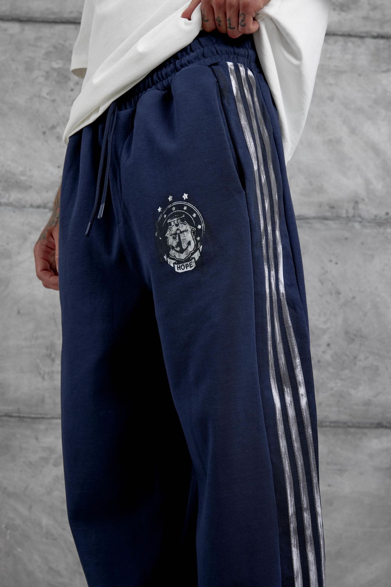 NOMARC Çizgili Bol Geniş Paça Jogger 3