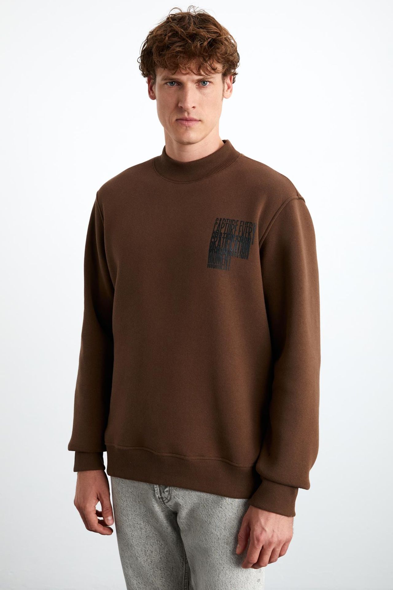 GRIMELANGE Logolu Bisiklet Yaka Sweatshirt 1