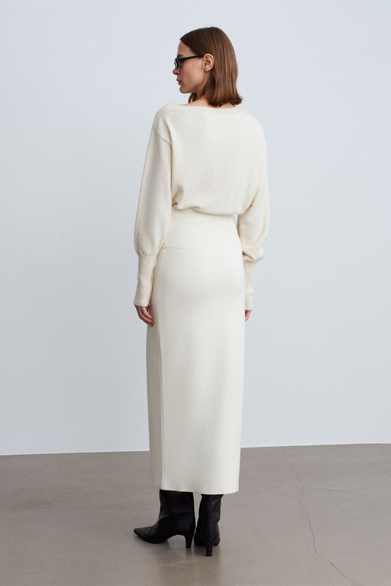DILVIN High-Waist Ribbed Maxi Skirt 4