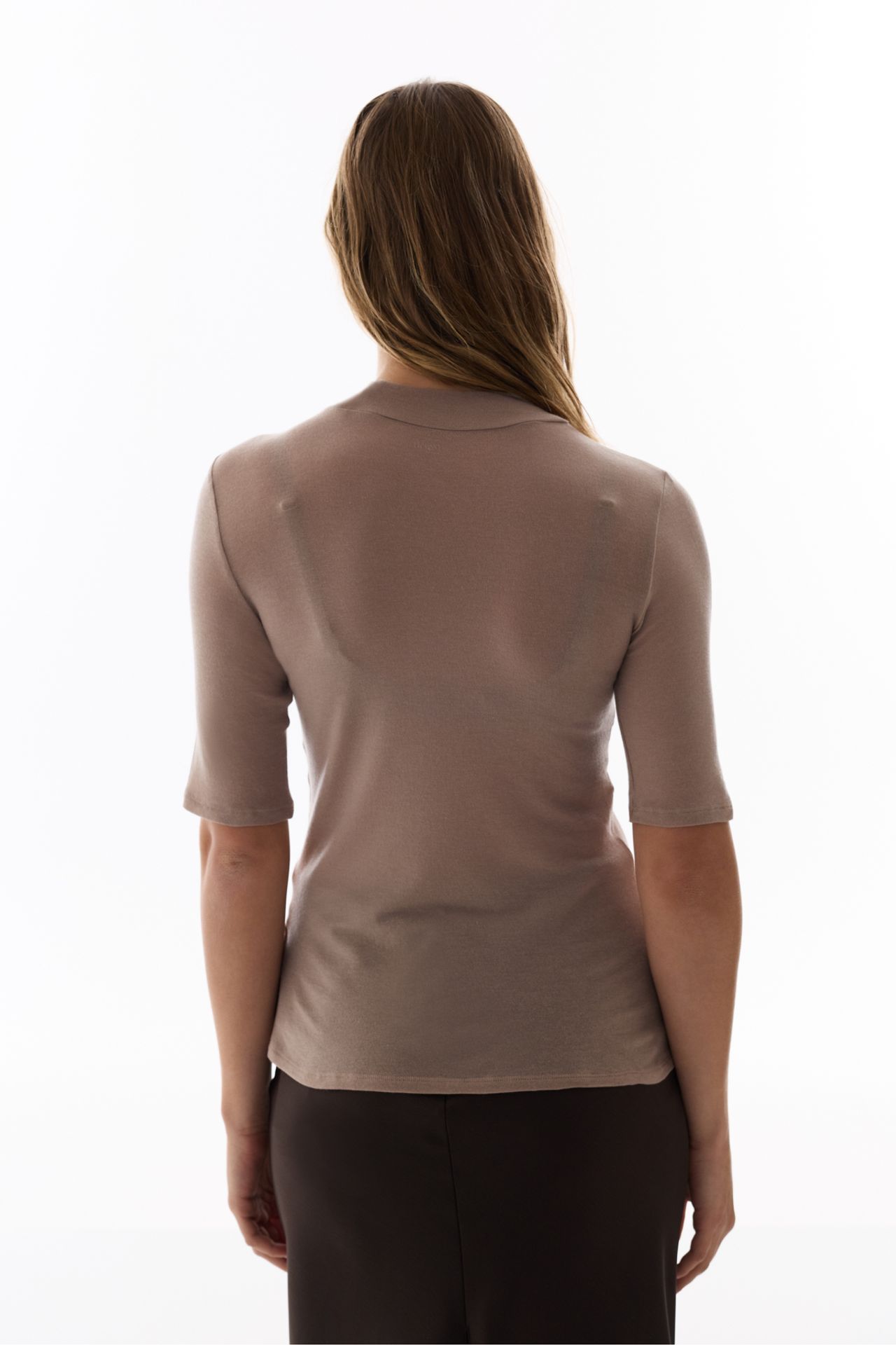 PENTI Turtleneck Three-Quarter Sleeve Blouse 6