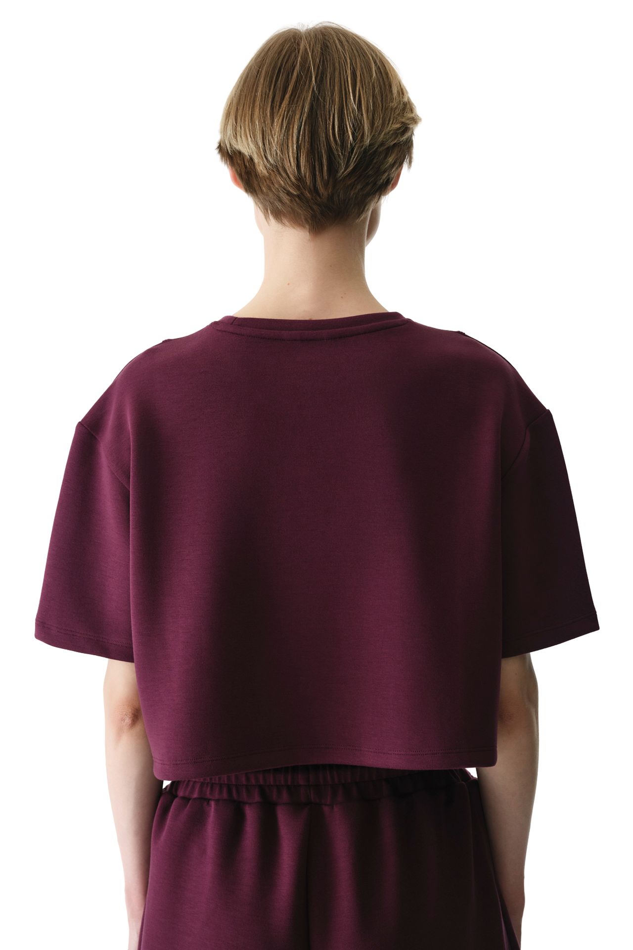 PENTI Silky Textured Seam Detailed Short-Sleeve T-Shirt 2