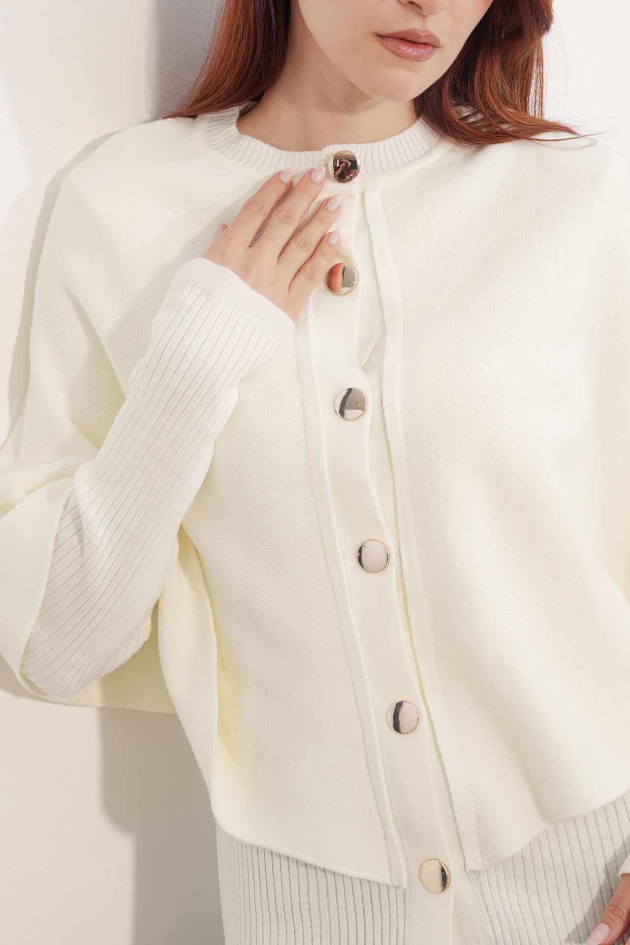 BDART Ribbed Textured Long Sleeve Button-Up Cardigan 5