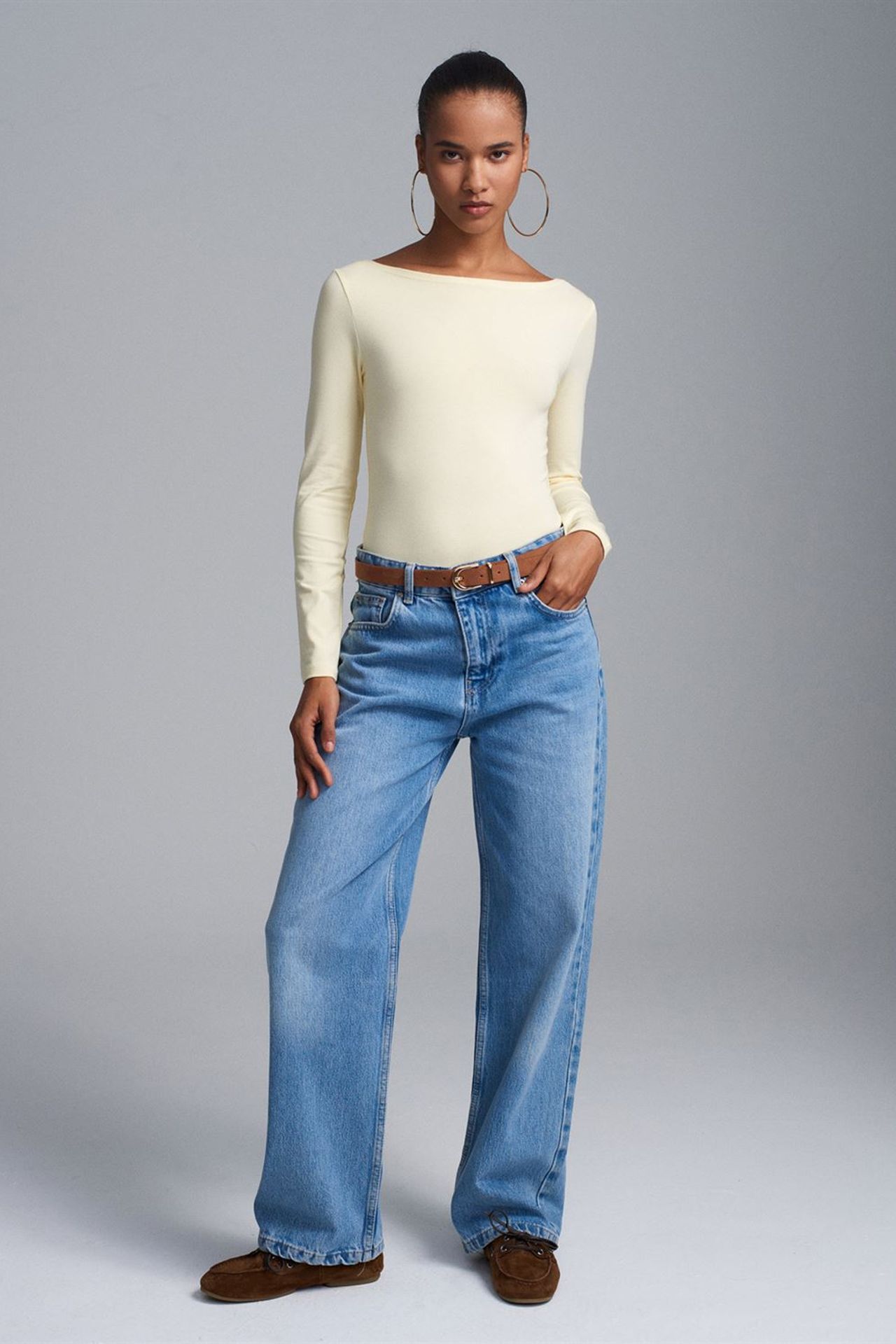 DILVIN Slim Fit Kayık Yaka Body 4