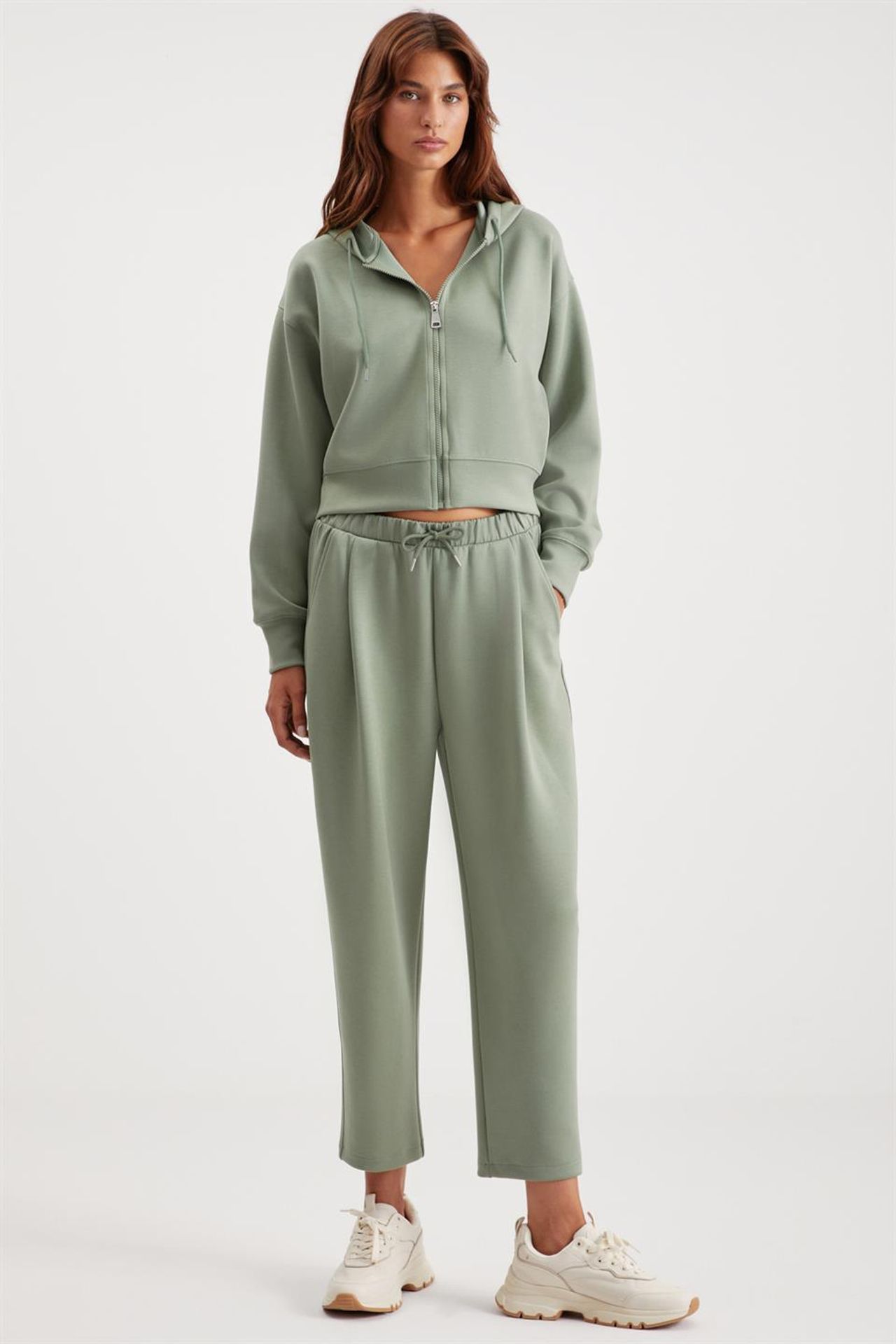 GRIMELANGE Hooded Crop Zip Sweatshirt 1