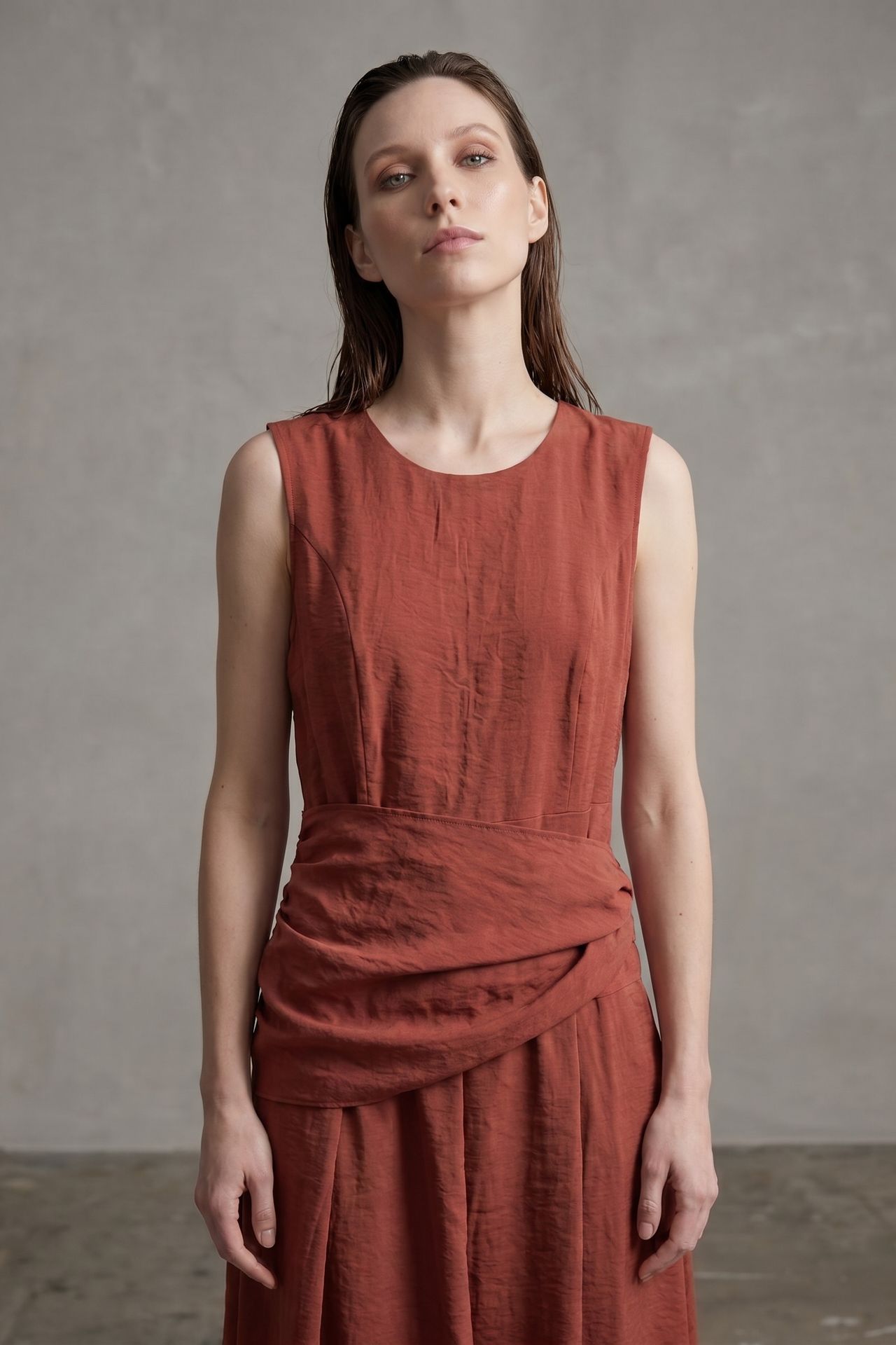MY FASHION Sleeveless A-Line Midi Dress 6