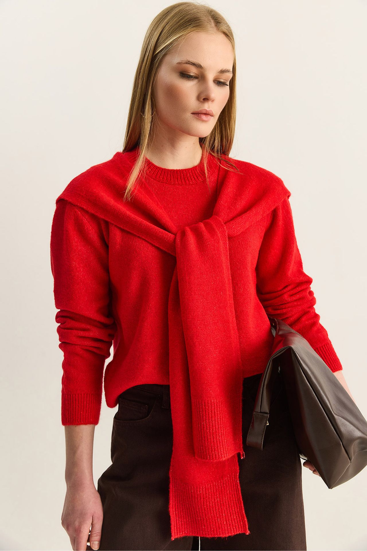 LUCCI Regular Fit Crew Neck Ribbed Sweater 2