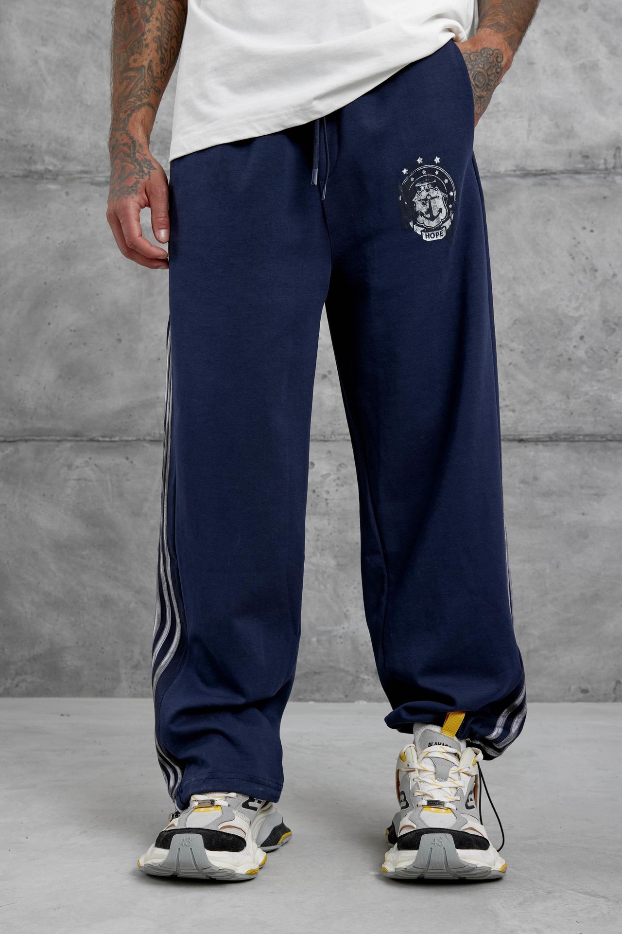 NOMARC Çizgili Bol Geniş Paça Jogger 2