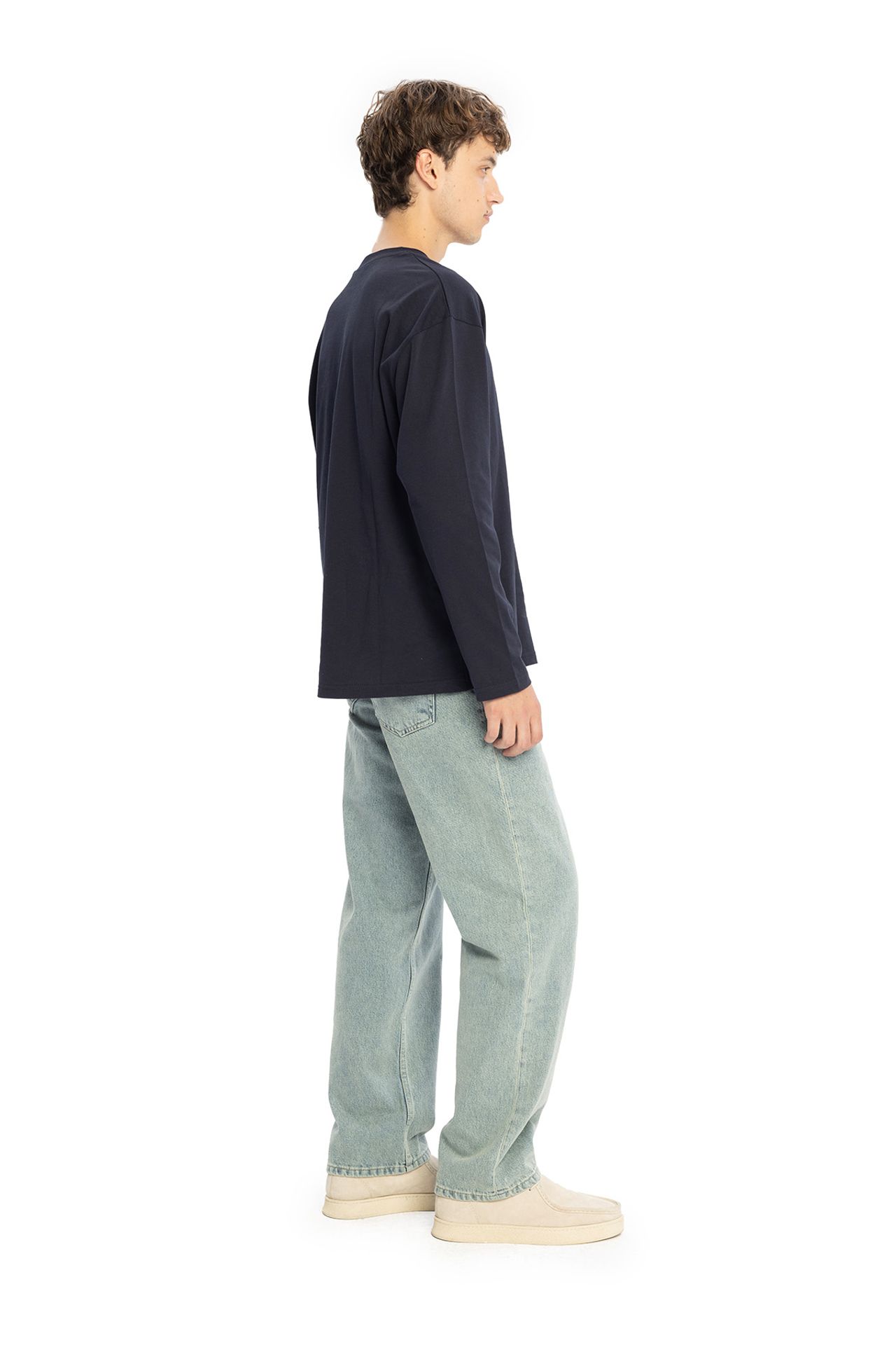 GIESTO Long Sleeve Crew Neck Cotton T-Shirt 3
