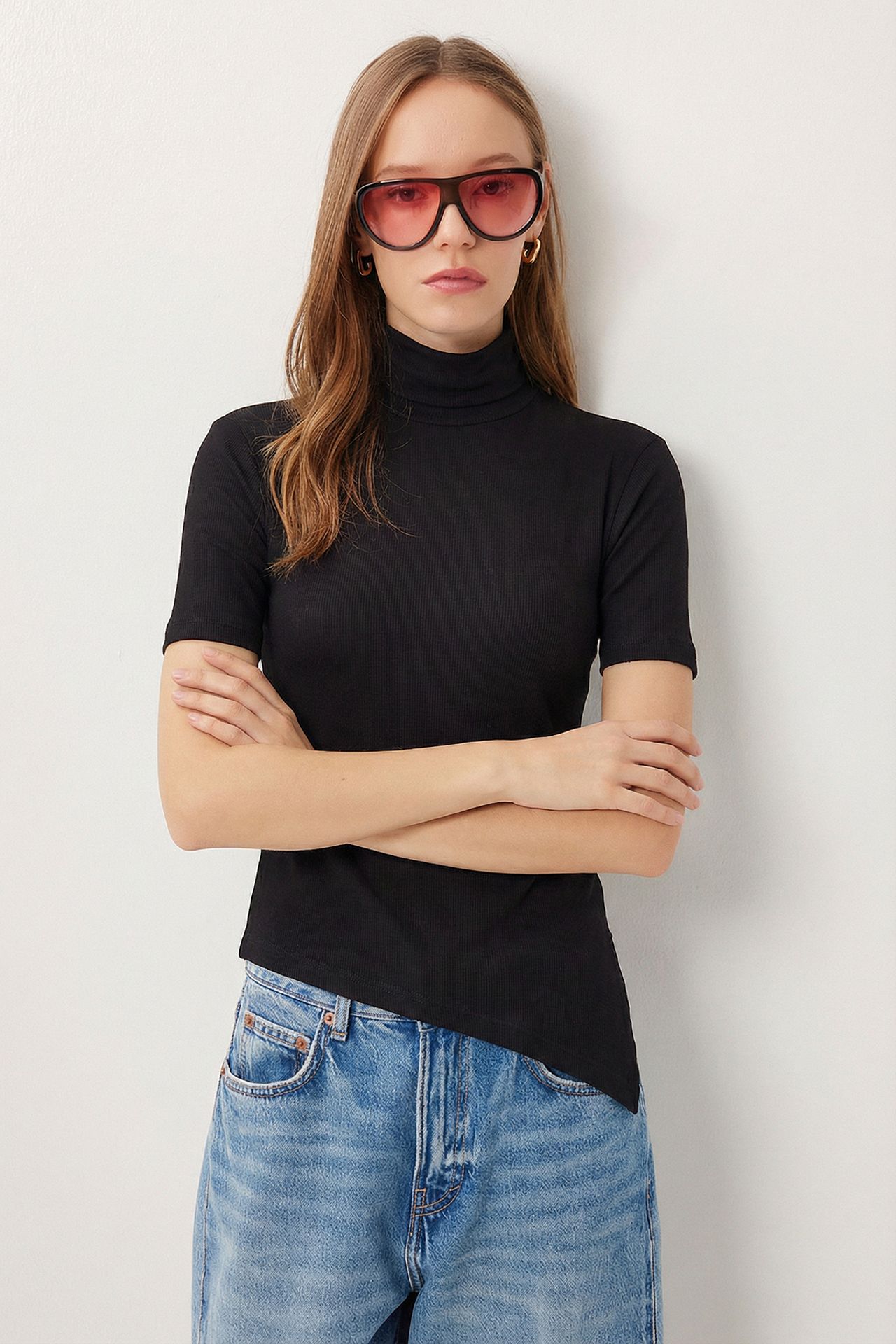 ISTANBUL Slim Fit Turtleneck Blouse 2
