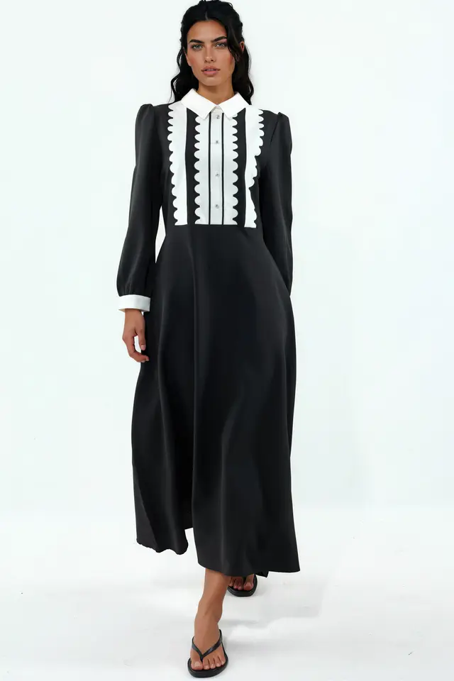 MSN Belted Crew Neck Maxi Dress