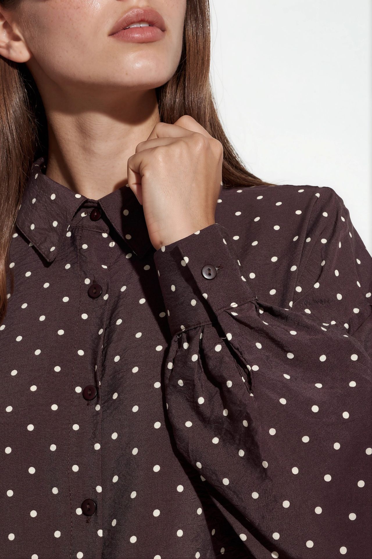 BDART Oversized Polka Dot Crepe Shirt 4