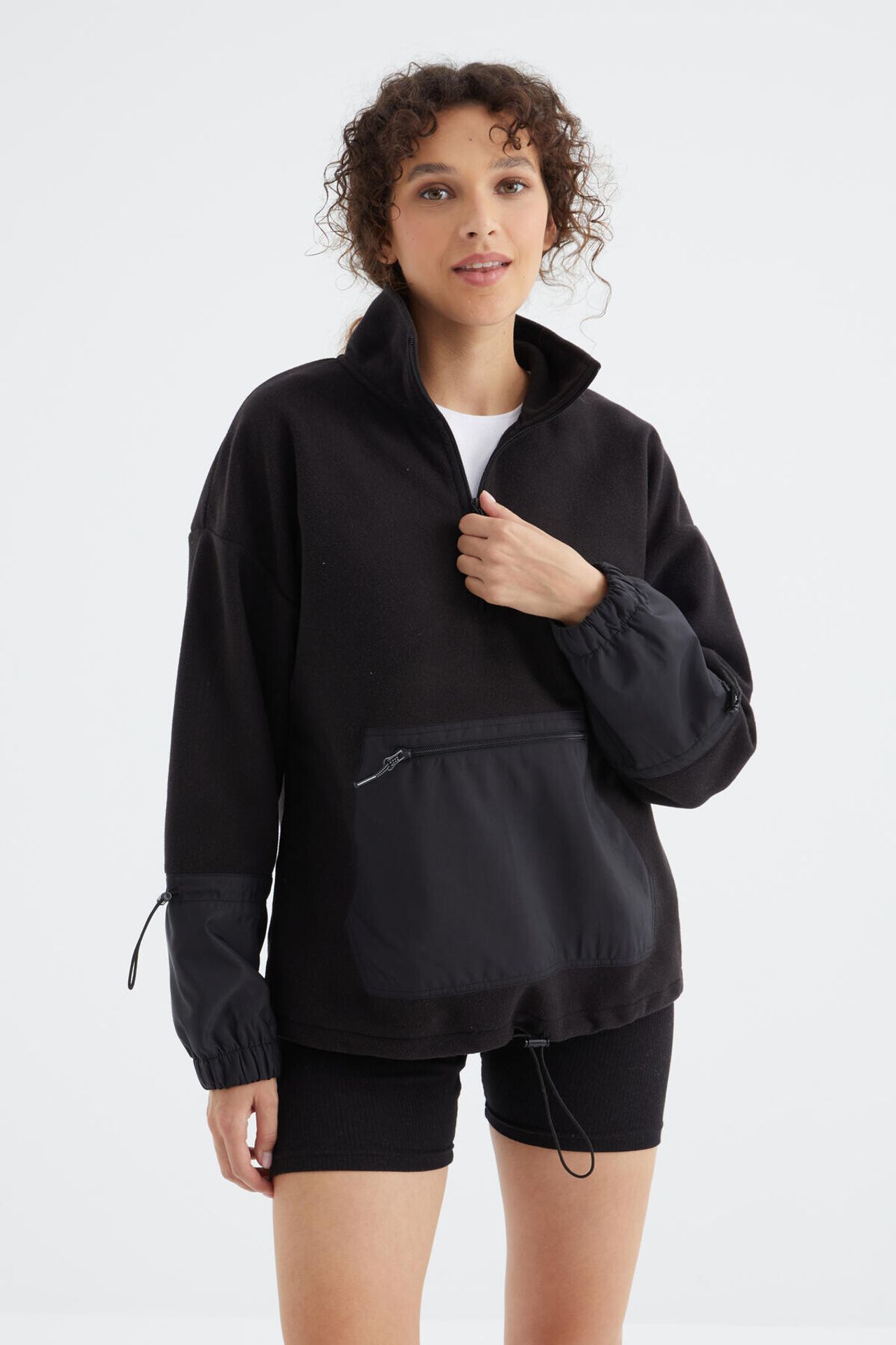 TOMMY Oversized Plush Half-Zip Sweatshirt 6