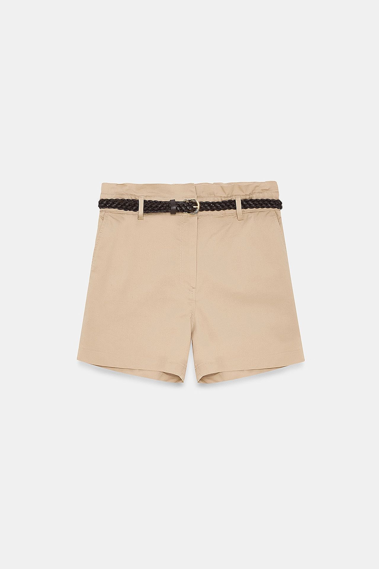 DILVIN High-Waist Belted Chino Shorts 5