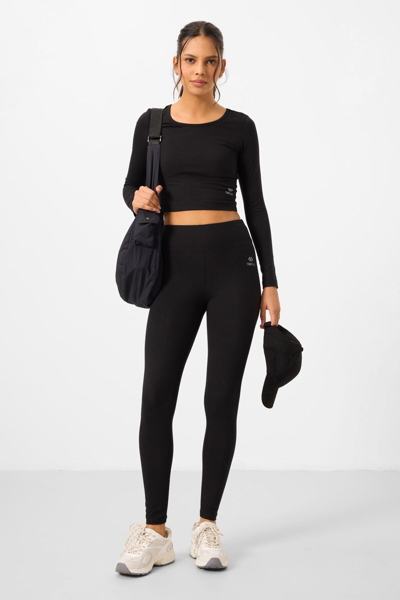 TOMMY Cotton Elastane Crop T-Shirt And Leggings Set 2