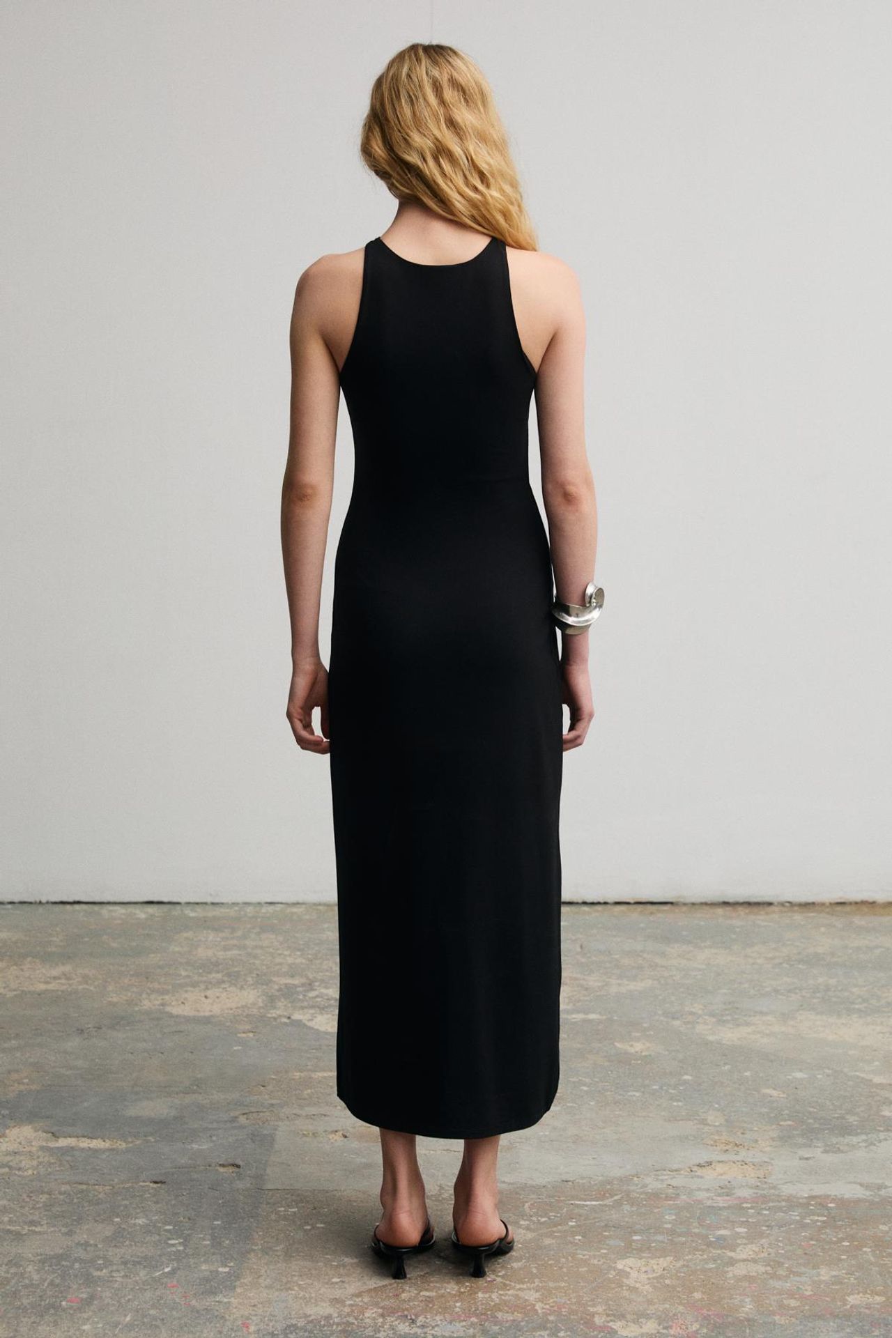 GRIMELANGE Halter Neck Bodycon Maxi Dress 5