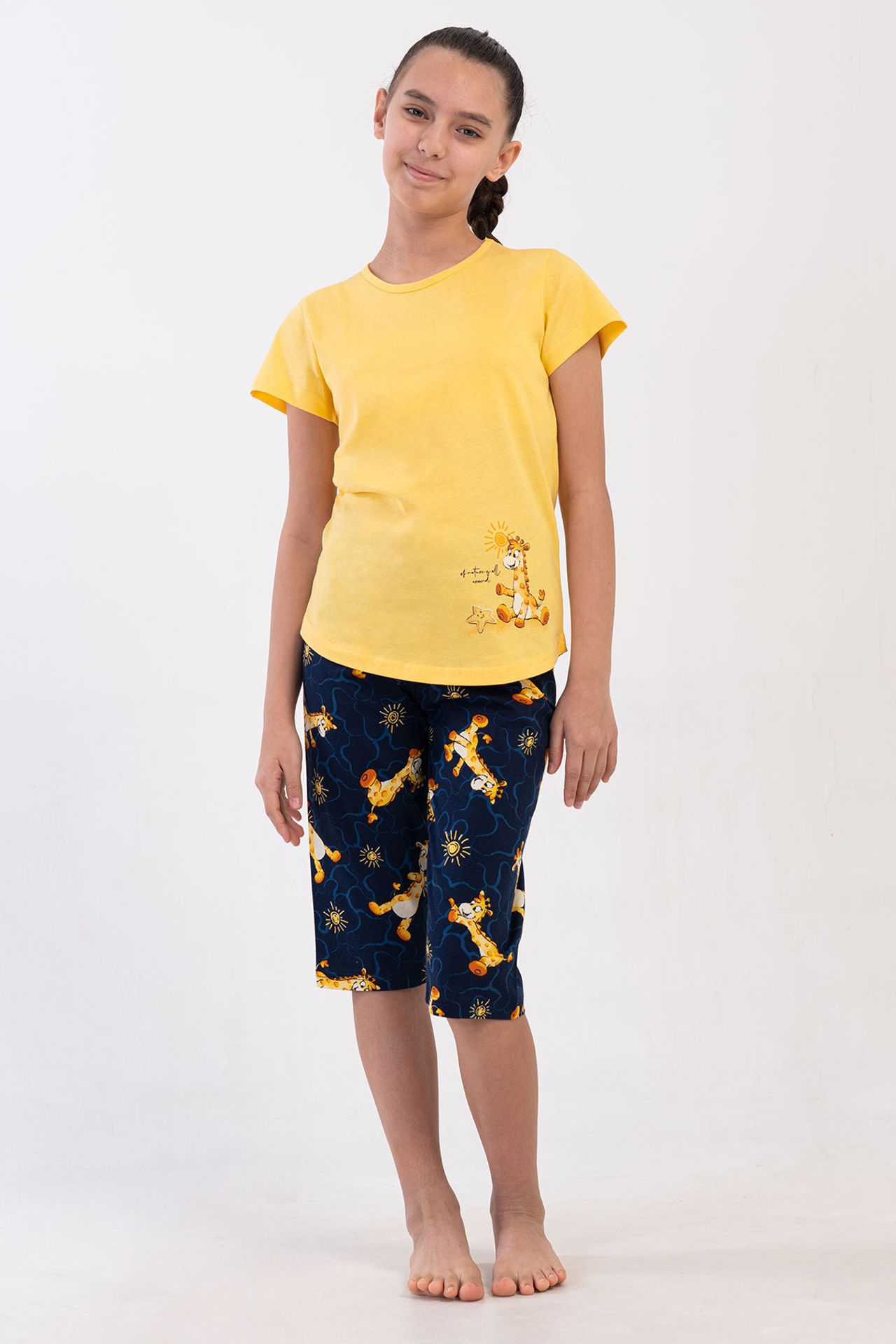 YAKE Baskılı 2 Parçalı Pijama Takımı 1