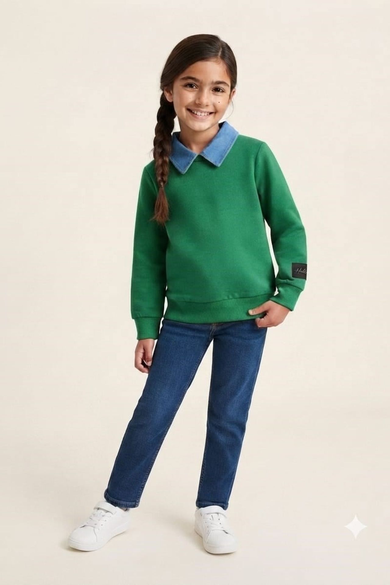 HİLAL AKINCI KİDS Genç Bisiklet Yaka Sweatshirt 3