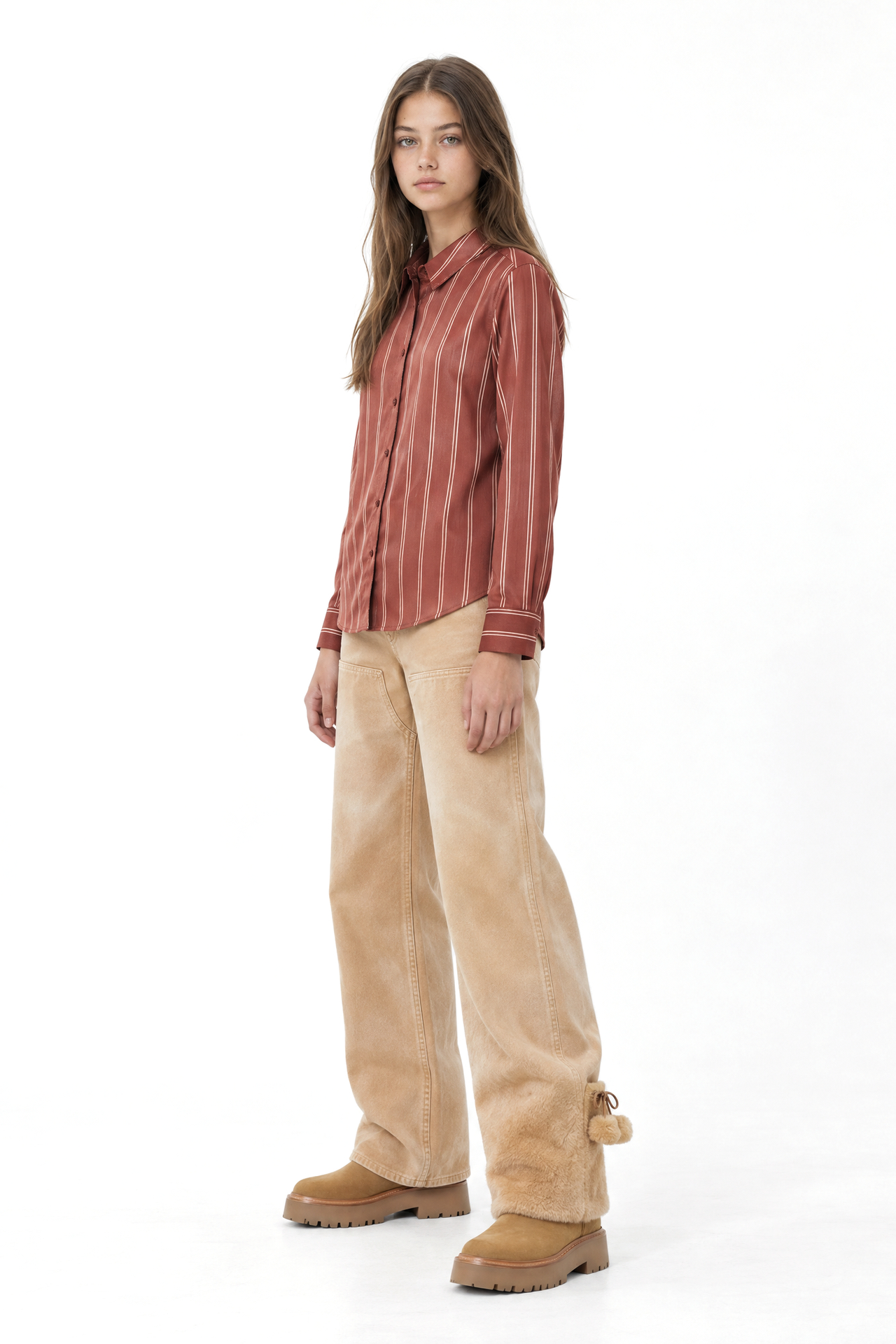 MIXRAY Women's Striped Shirt 3