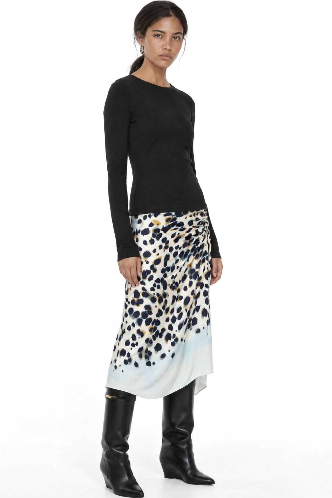 BUSEM Slim Fit Cotton Jersey Blouse 2