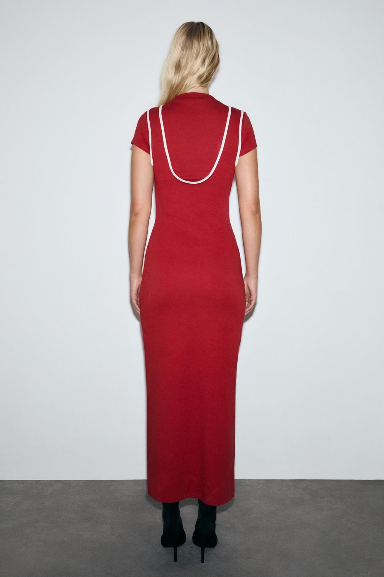 GRIMELANGE Fitted Crew Neck Maxi Dress 6