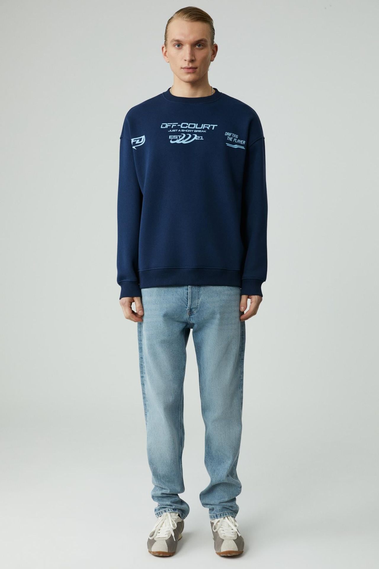 GRIMELANGE Baskılı Bisiklet Yaka Sweatshirt 2