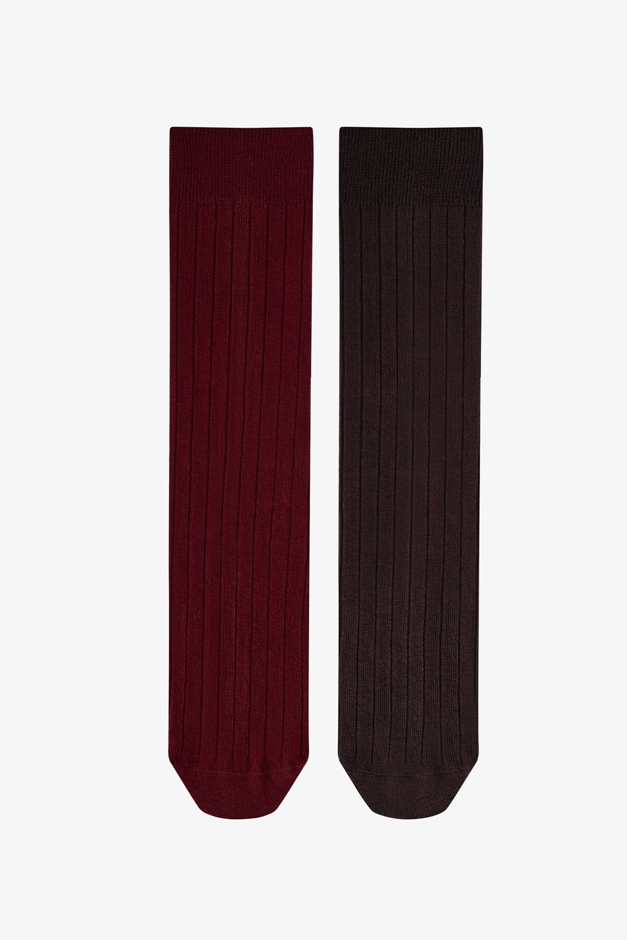 PENTI Cool Ribbed Jacquard Pair Crew Socks 1