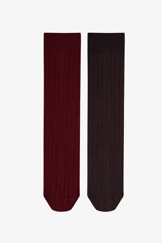 PENTI Cool Ribbed Jacquard Pair Crew Socks