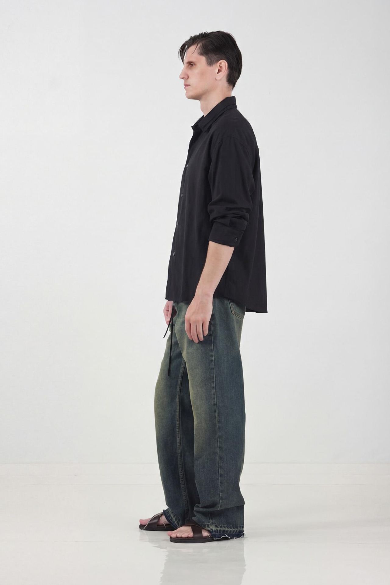 GIESTO Oversized Long Sleeve Button Shirt 2