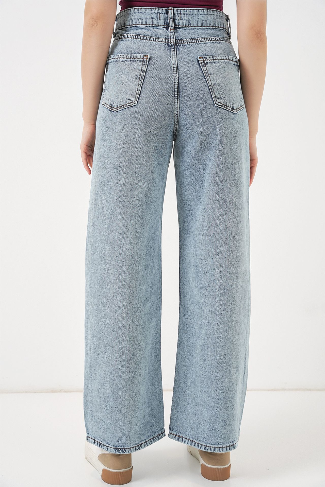 BDART High Waist Loose Fit Wide Leg Denim Jeans
