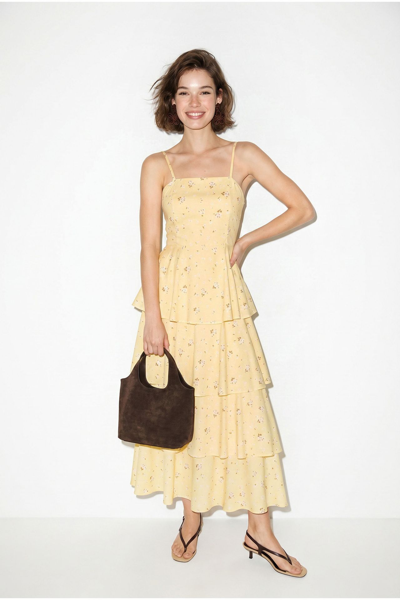 LUCCI Floral Chiffon Maxi Dress 3
