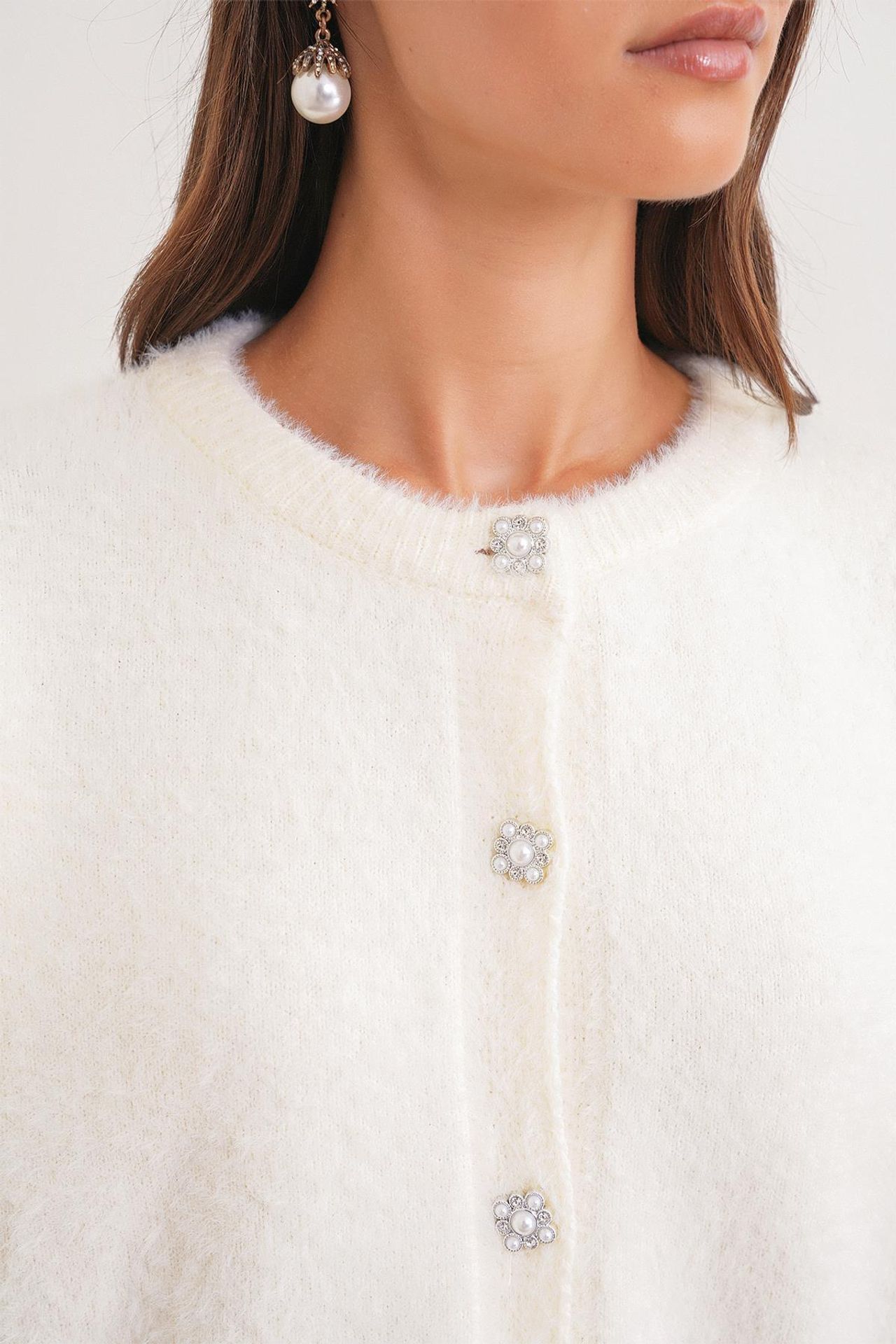 Mixray Oversized Jacquard Button Cardigan 5