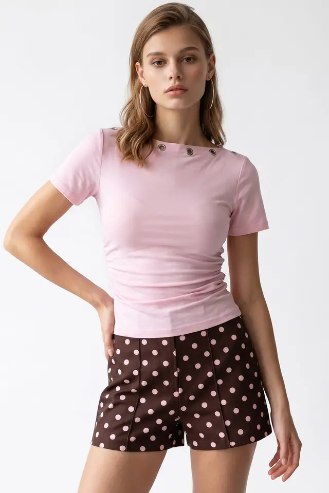 MIXRAY Women's Slim Fit Boat Neck T-Shirt