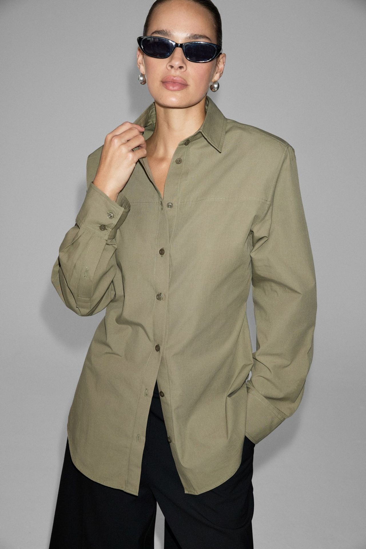 GRIMELANGE Long Sleeve Button Shirt 3