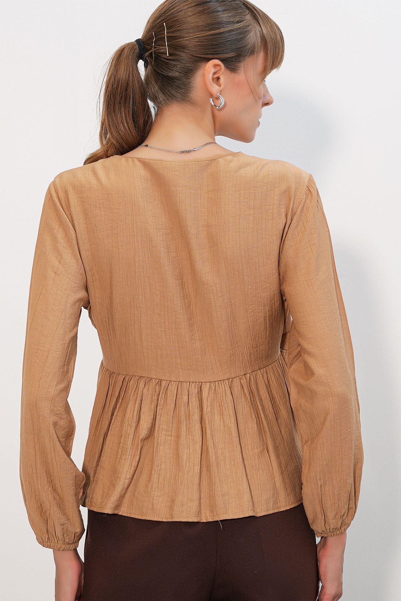 BDART V-Neck Tie Detail Crepe Wrap Blouse 5