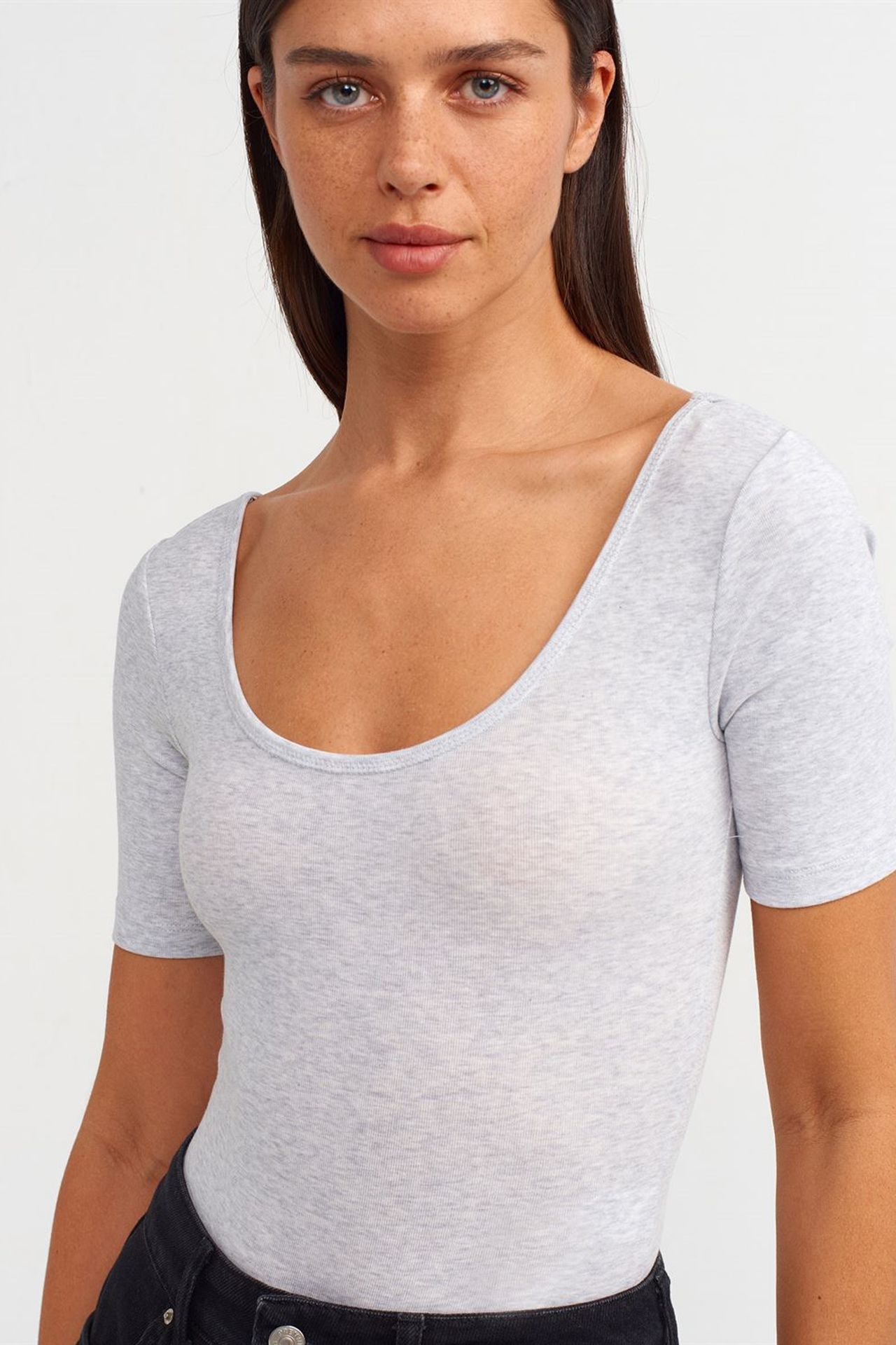 DILVIN Slim Fit Cotton Blend Unitard 4