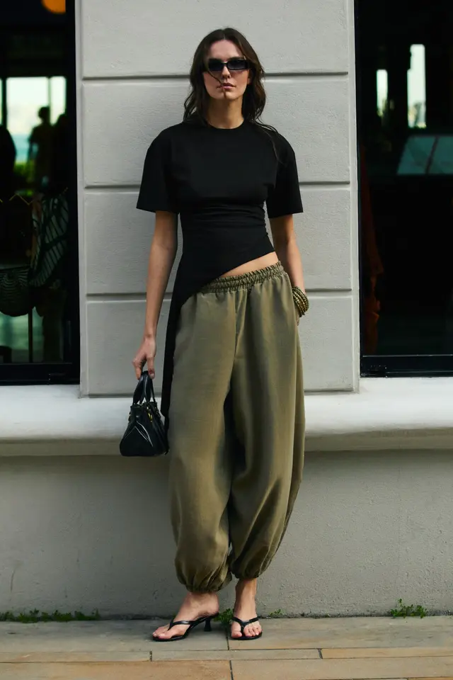 GRIMELANGE Classic-Cut Crew Neck Blouse
