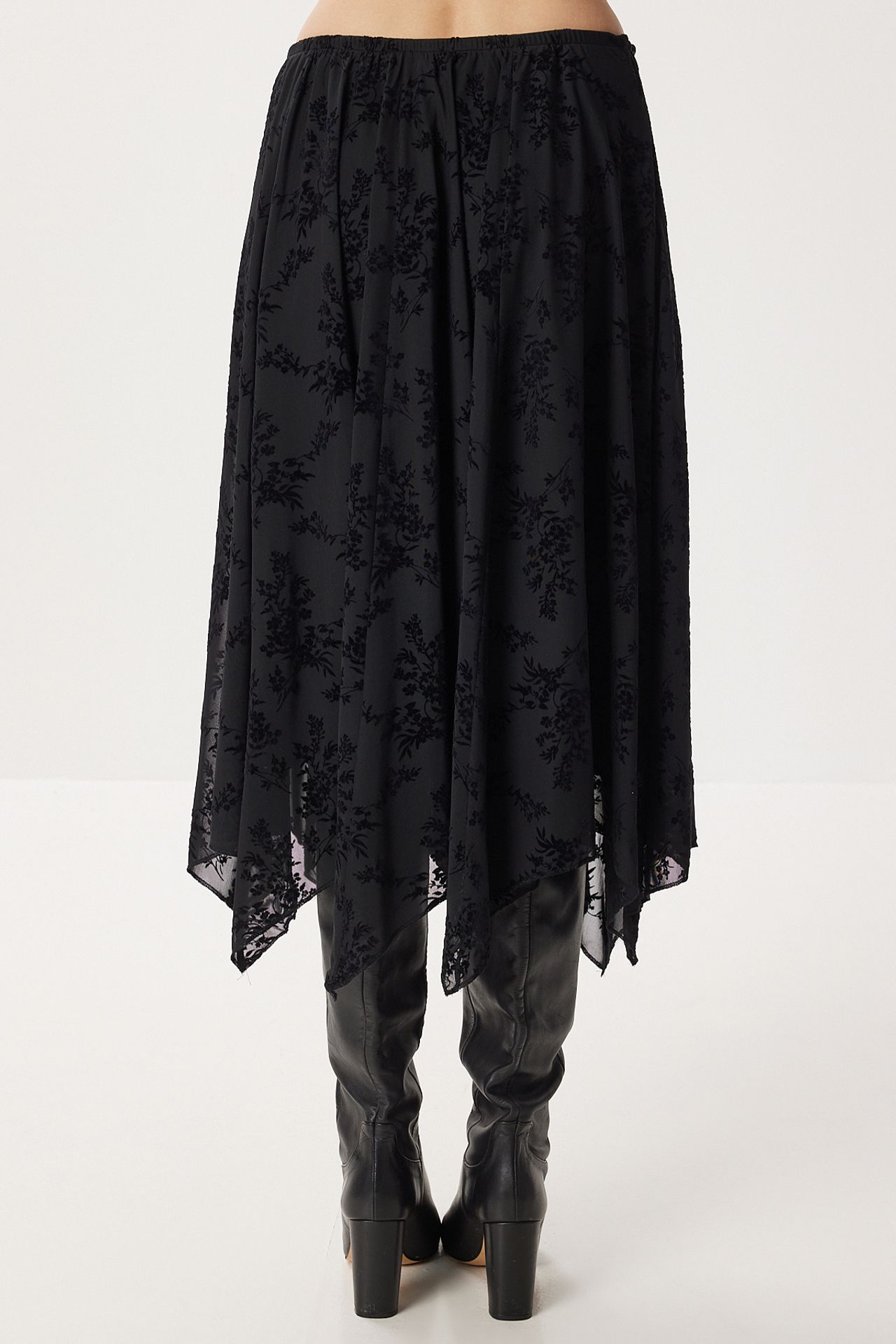 ISTANBUL High Waist Floral Midi A-Line Skirt 6
