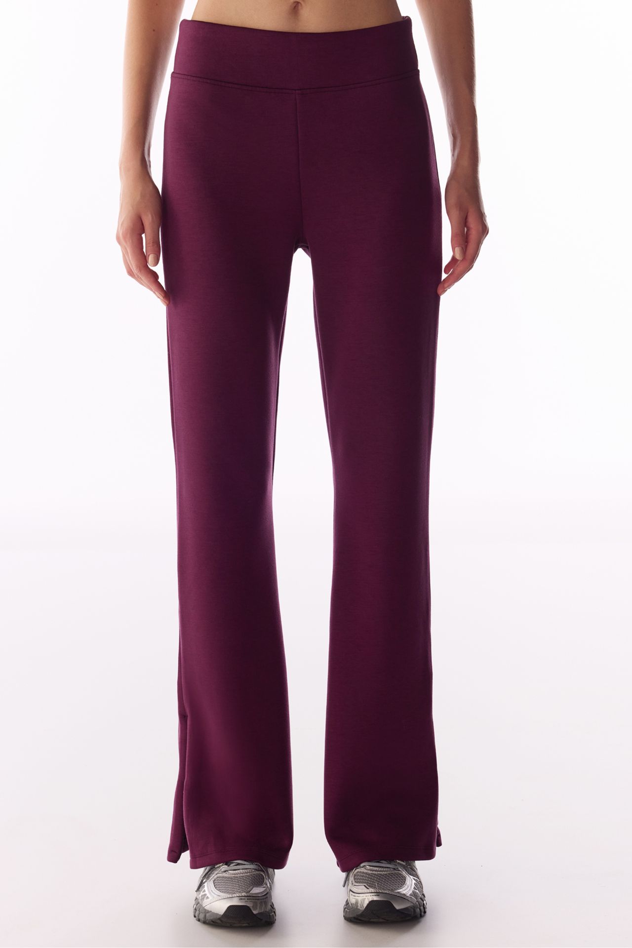 PENTI Silky Touch Flared Pants With Leg Detail 2