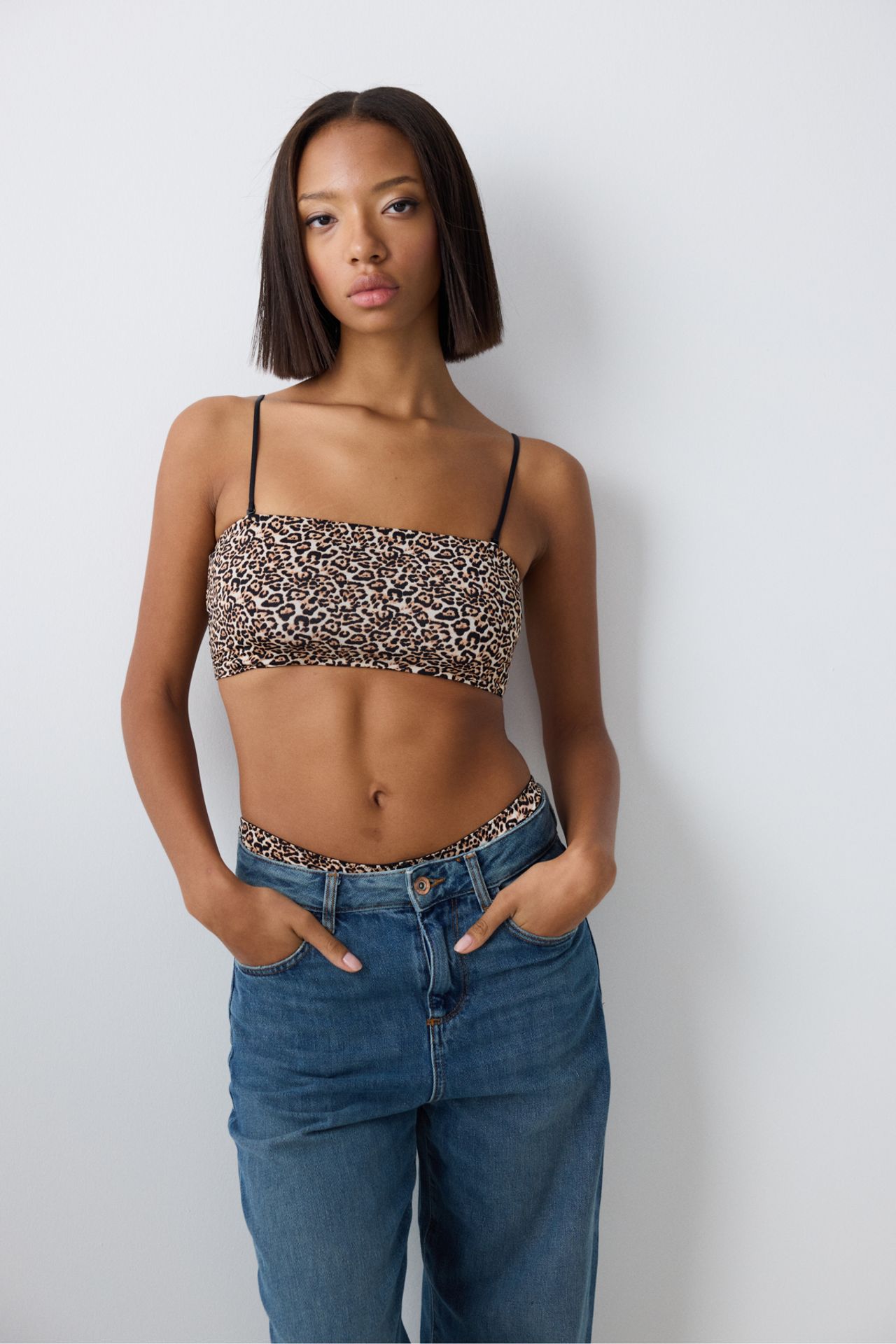 PENTI Women's Leopard Bandeau Top 1