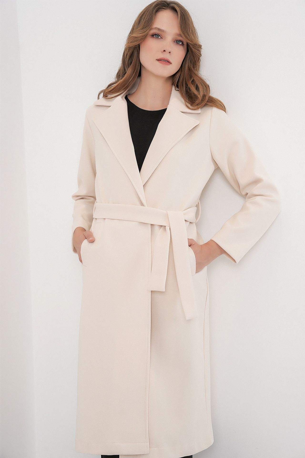 BDART Double Breasted Tie Closure Textured Coat 4