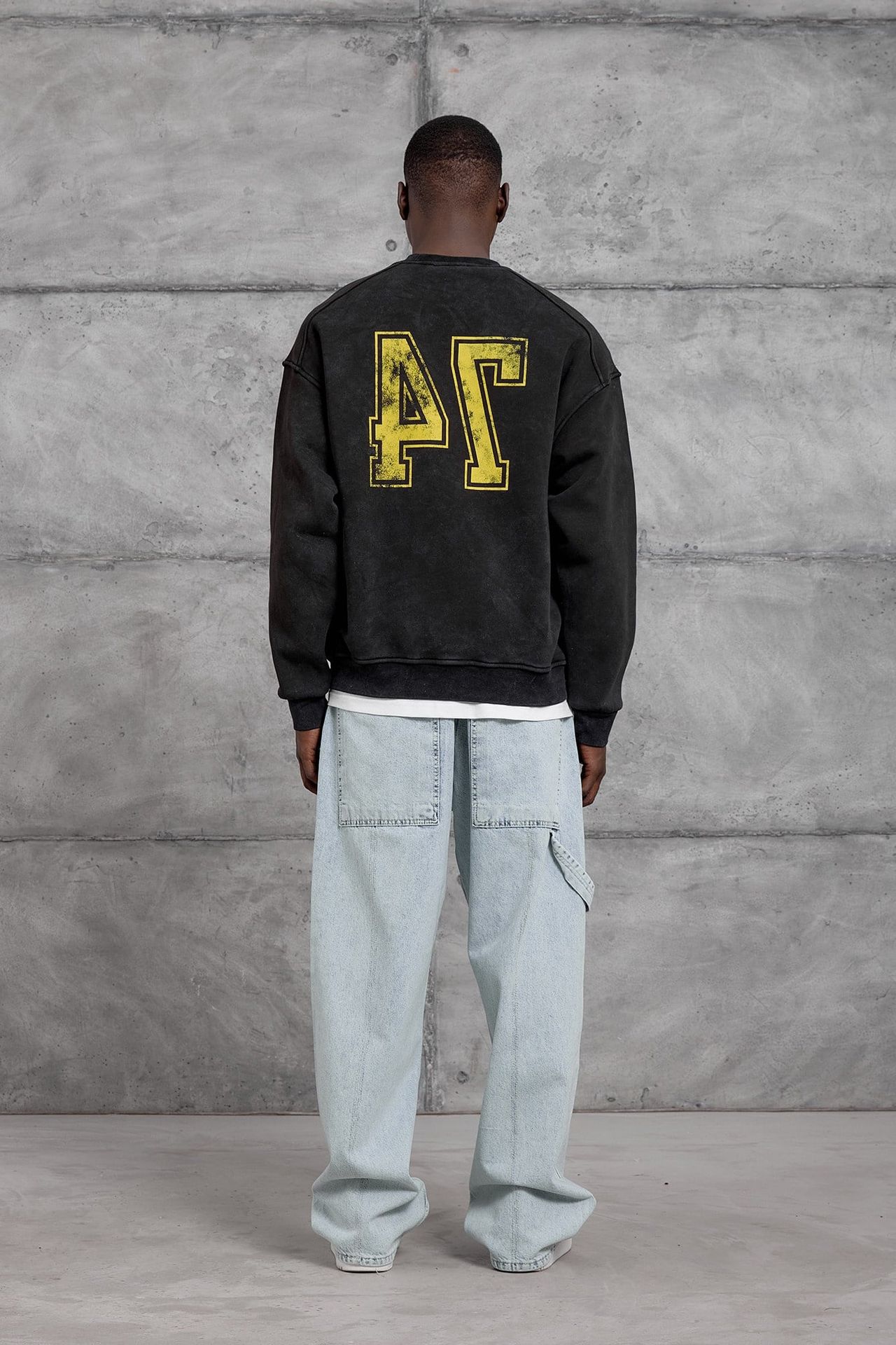 NOMARC Baskılı Bol Bisiklet Yaka Sweatshirt 2